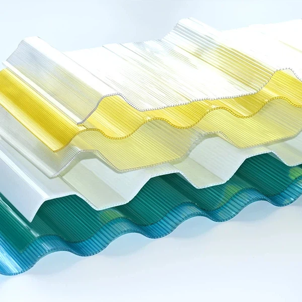 Lámina de policarbonato corrugado multipared para techos